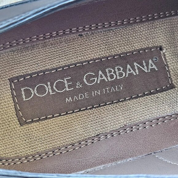 Dolce & Gabbana Men Shoes Oxford Lace Up Brown (Grayish) Size 5 Made in Italy